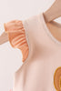 Floral Pumpkin Embroidery Ruffle Bloomer Set