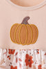 Floral Pumpkin Embroidery Ruffle Pants Set