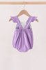 Purple Jack-O-Lantern Applique Ruffle Bubble