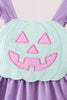 Purple Jack-O-Lantern Applique Ruffle Dress