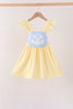 Cream Jack-O-Lantern Applique Ruffle Dress