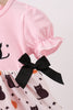 Pink Pumpkin Cat Embroidery Bubble