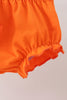 Orange Pumpkin Bow Embroidery Bloomer Set