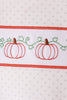 Orange Pumpkin Bow Embroidery Ruffle Skorts Set