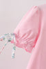 Pink Piggy Applique Ruffle Dress