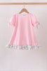 Pink Piggy Applique Ruffle Dress