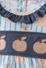 Blue Pumpkin Embroidery Ruffle Bubble
