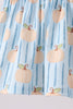 Gray Pumpkin Ruffle Shorts Set
