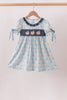 Blue Pumpkin Embroidery Ruffle Dress