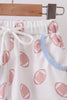 Blue Touchdown Embroidery Football Shorts Set