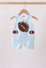 Blue Stripe Football French Knot Jon Jon