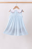 Blue Stripe Football French Knot Dress