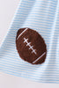 Blue Stripe Football French Knot Dress