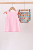 Pink Jack-O-Lantern Applique Bloomer Set