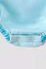 Blue Jack-O-Lantern Applique Bubble