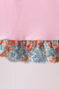 Pink Jack-O-Lantern Applique Ruffle Dress
