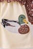 Brown Mallard Applique Ruffle Bloomer Set