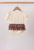 Brown Mallard Applique Ruffle Bubble