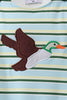 Blue Stripe Mallard Applique Jon Jon