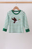 Blue Stripe Mallard Applique Top