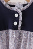 Navy Floral Gown