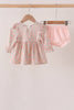 Floral Smocked Lace Bloomer Set