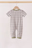 Oat Olive Plaid Romper