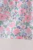 Blue Floral Smocked Ruffle Bloomer Set