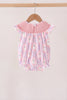 Purple Ghost Smocked Ruffle Bubble