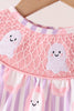 Purple Ghost Smocked Ruffle Bubble
