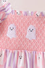 Purple Ghost Smocked Ruffle Pants Set