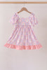 Purple Ghost Smocked Ruffle Dress