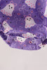 Purple Spooky cute Smocked Bubble