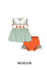 Green Pumpkin Smocked Bloomer Set