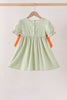 Green Pumpkin Smocked Dress