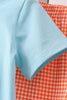 Blue Candy Smocked Gingham Shorts Set