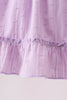 Purple Candy Smocked Ruffle Shorts Set
