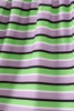 Purple witch embroidery bow stripe dress
