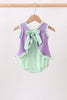 Purple witch applique stripe ruffle bubble