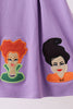 Purple witch applique dress