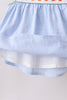 Blue Pumpkin Embroidery jacquard Ruffle Shorts Set