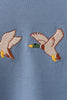 Teal Duck Embroidery Romper