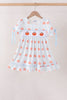 Blue Pumpkin Embroidery Ruffle Dress