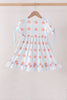 Blue Pumpkin Embroidery Ruffle Dress