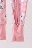 Pink Floral Bamboo Zipper Romper