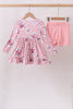 Pink Floral Bamboo Pants Set