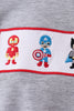 Grey character embroidery bubble