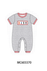 Grey character embroidery romper