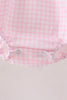Pink Gingham Candy Corn Bubble