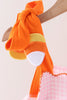 Pink Gingham Candy Corn Ruffle Shorts Set